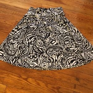 Black/White A-line skirt